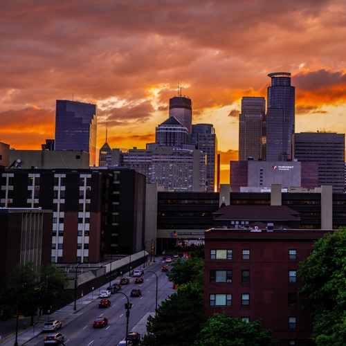 Minneapolis at sunset