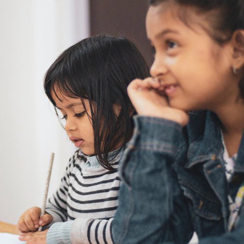 two children in class