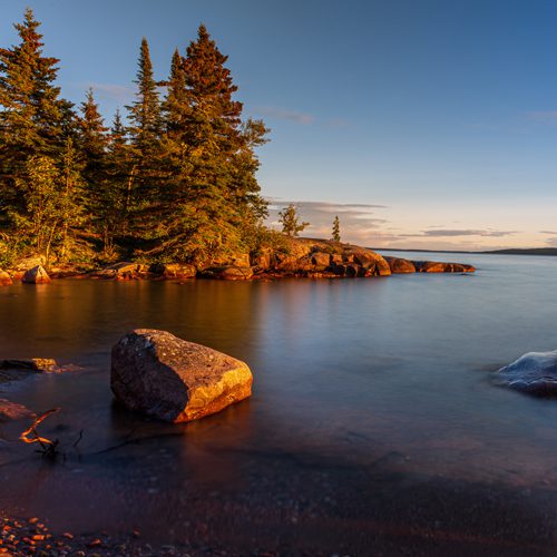 lake at sunset